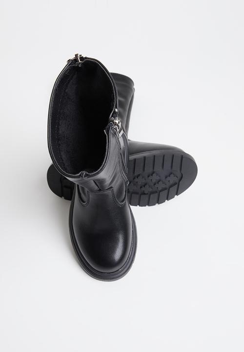 Pop Candy - Girls pu boots - black