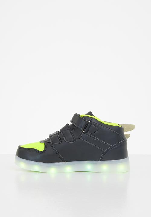 Pop Candy - Boys light up sneakers - black & green