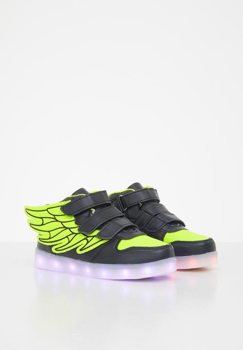 Pop Candy - Boys light up sneakers - black & green