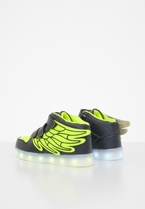 Pop Candy - Boys light up sneakers - black & green