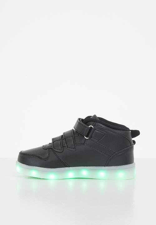Pop Candy - Boys light up sneakers - black & grey