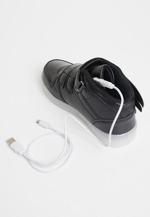 Pop Candy - Boys light up sneakers - black & grey