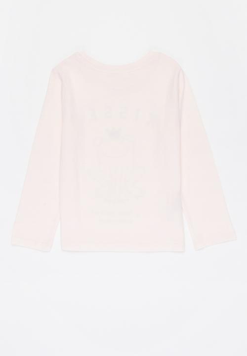 MANGO - Organic printed cotton t-shirt - pink