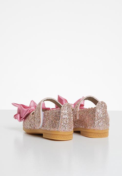 Pop Candy - Girls bow ballet pumps -pink