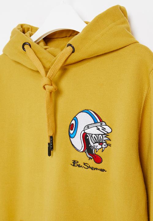 Ben Sherman - Boys cat pullover hoodie - mustard