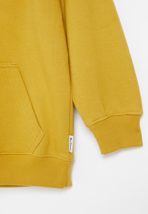 Ben Sherman - Boys cat pullover hoodie - mustard
