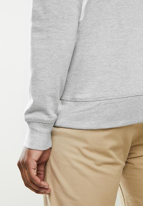 JEEP - Lyle graphic crew neck pullover - grey melange