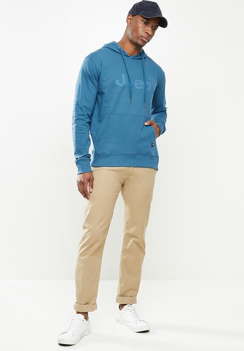 JEEP - Lenny logo hooded pullover - storm