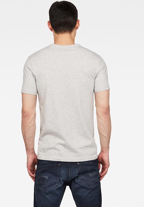 G-STAR - Graphic 4 slim r t s\s - lt grey htr
