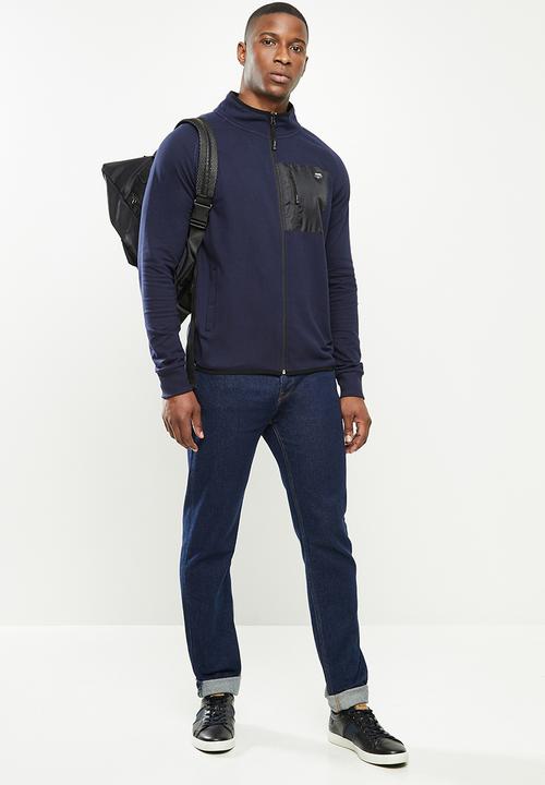 JEEP - Leroy zip thru hooded travel active jacket - navy
