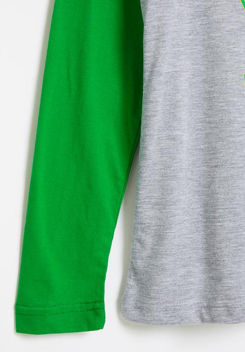 NBA - Celtics icon logo long sleeve tee - green & grey