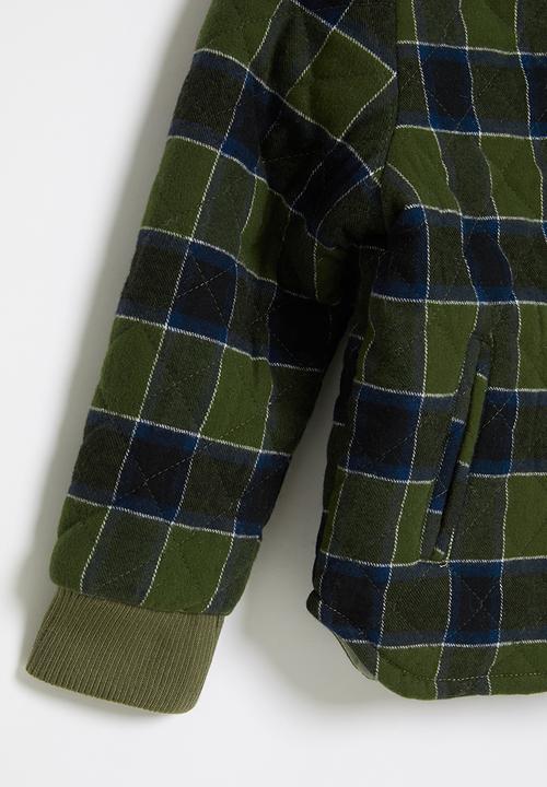 Cotton On - Artie reversible bomber - swag green check