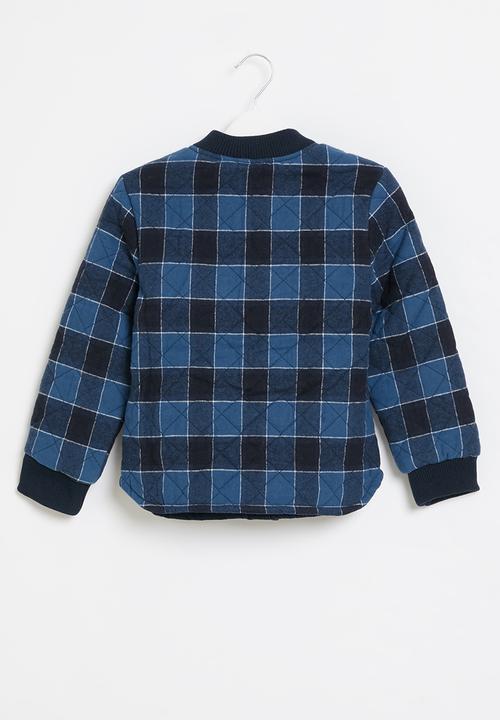 Cotton On - Artie reversible bomber - indigo check