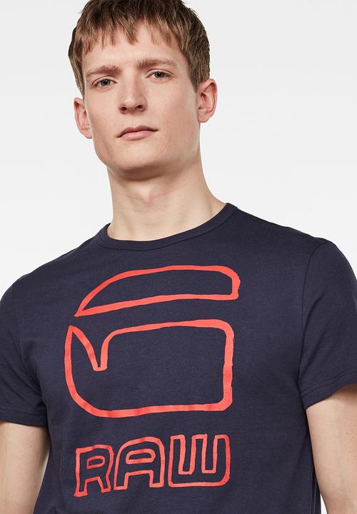 G-STAR - Graphic graw straight r t s\s - sartho blue