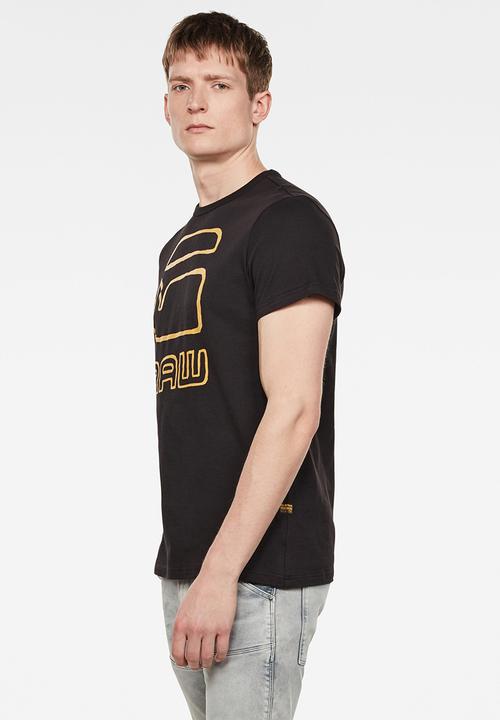 G-STAR - Graphic graw straight r t s\s - dk black