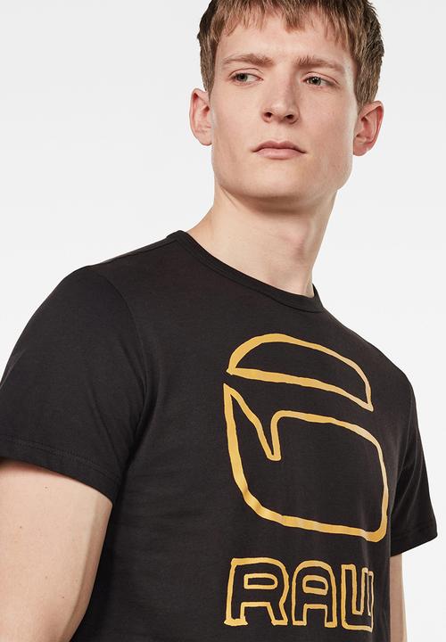 G-STAR - Graphic graw straight r t s\s - dk black