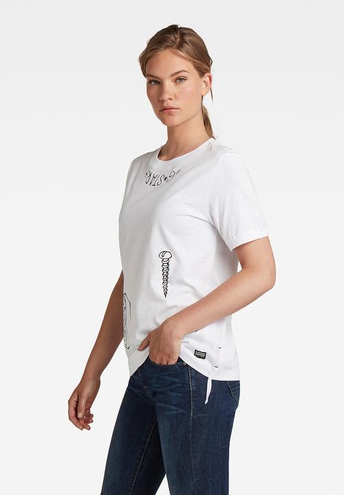 G-STAR - T-shirt strings - white