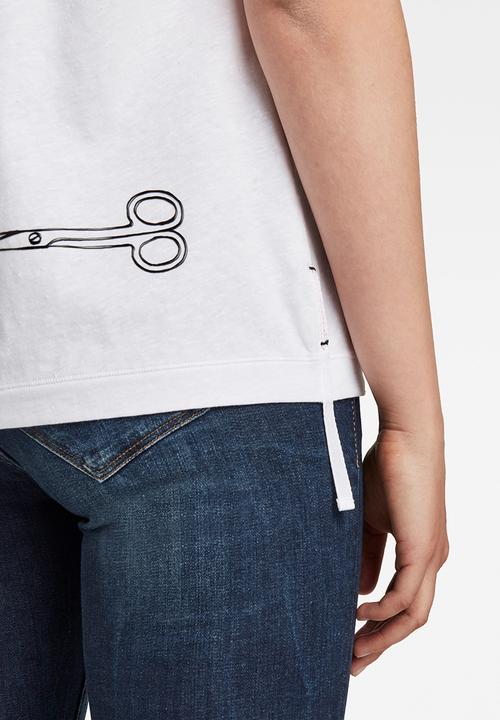 G-STAR - T-shirt strings - white