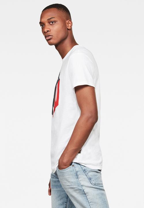 G-STAR - Cube logo r t s\s - white