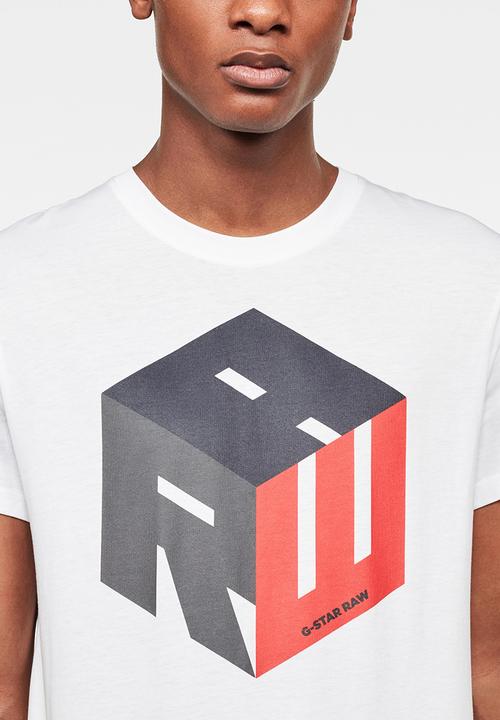G-STAR - Cube logo r t s\s - white