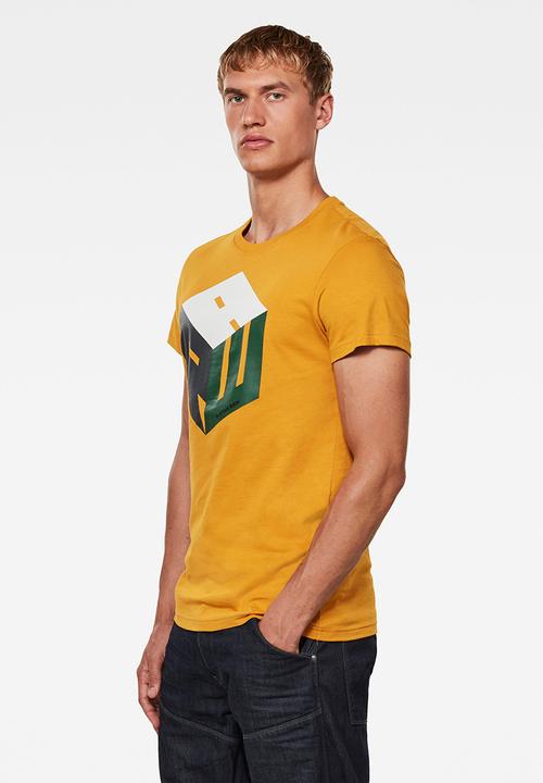 G-STAR - Cube logo r t s\s - dk gold