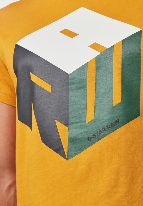 G-STAR - Cube logo r t s\s - dk gold