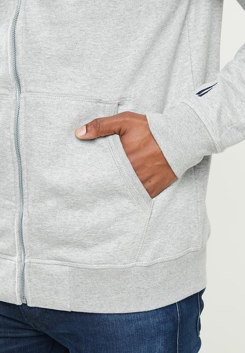 Nautica - Anchor full zip hoodie - grey 