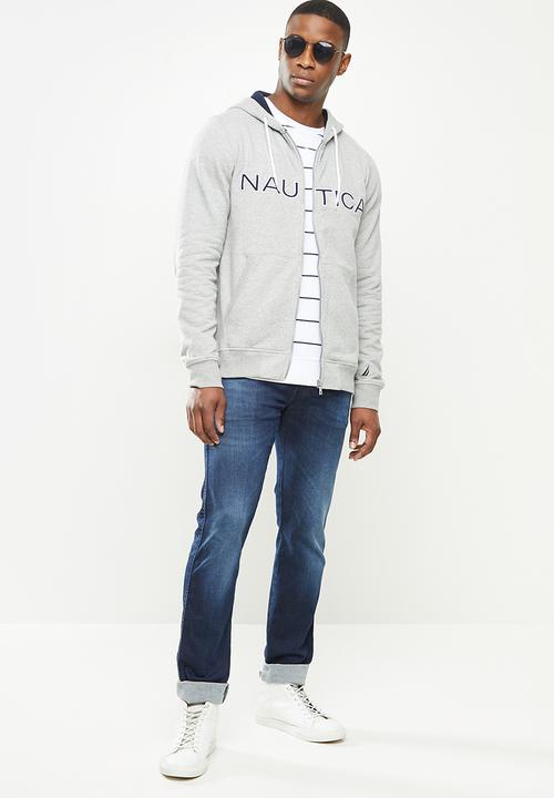Nautica - Anchor full zip hoodie - grey 