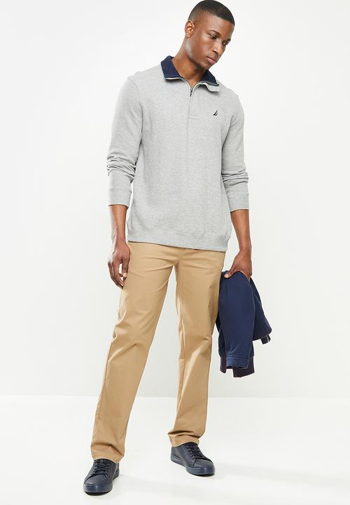 Nautica - French rib 1/4 zip - grey 