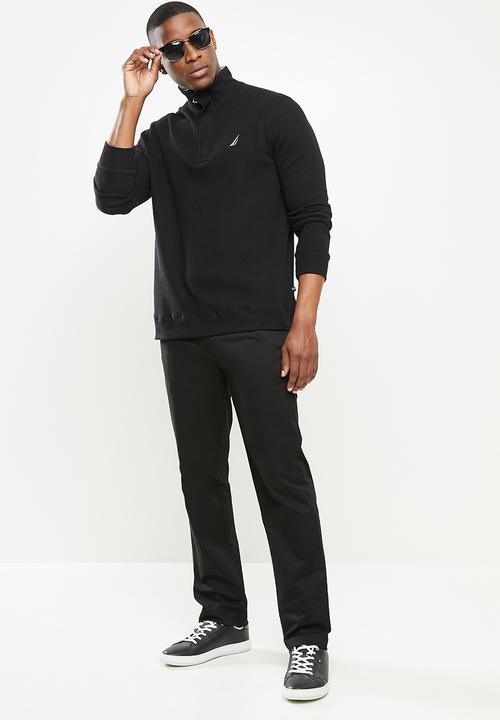 Nautica - French rib 1/4 zip - black