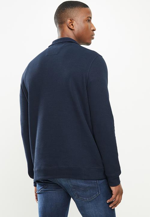 Nautica - French rib 1/4 zip - navy