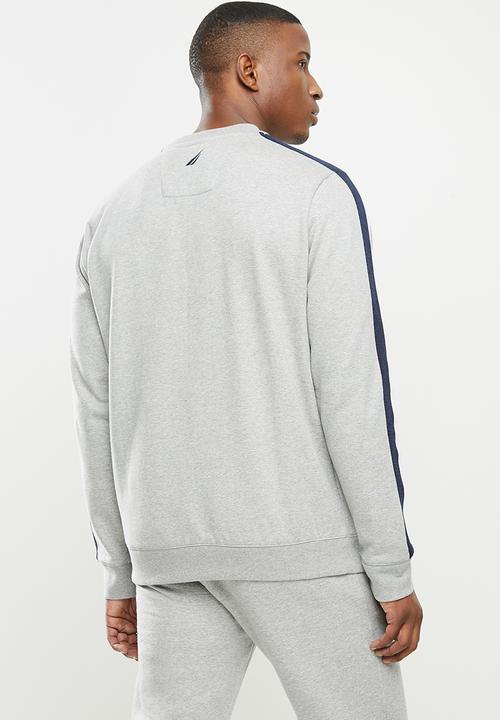 Nautica - Fleece logo crew - grey 