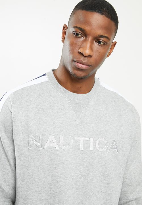Nautica - Fleece logo crew - grey 