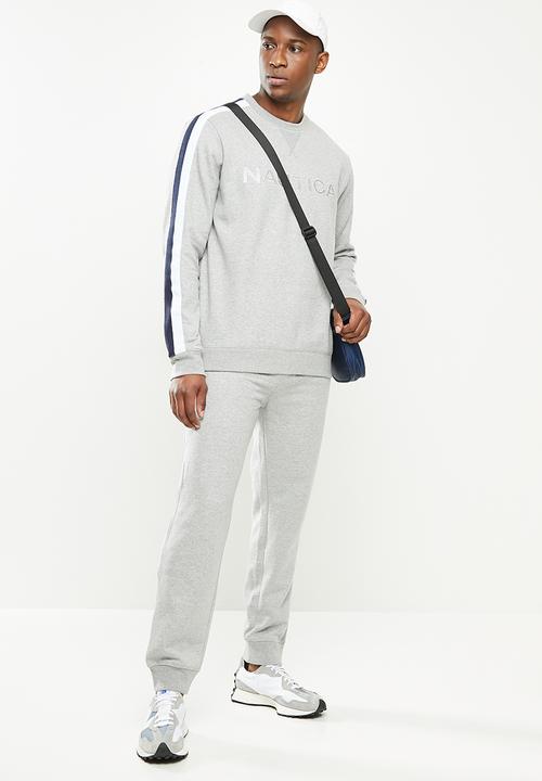 Nautica - Fleece logo crew - grey 