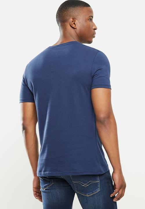 Original Penguin - Logo stamp tee - navy 