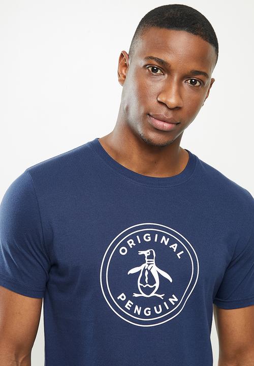Original Penguin - Logo stamp tee - navy 