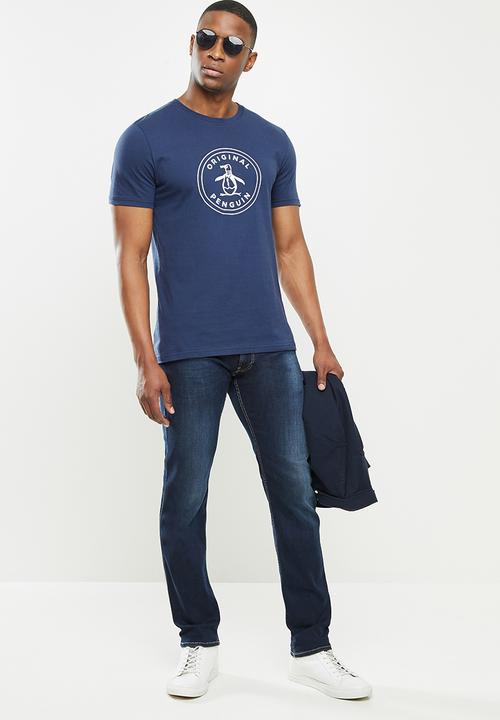Original Penguin - Logo stamp tee - navy 