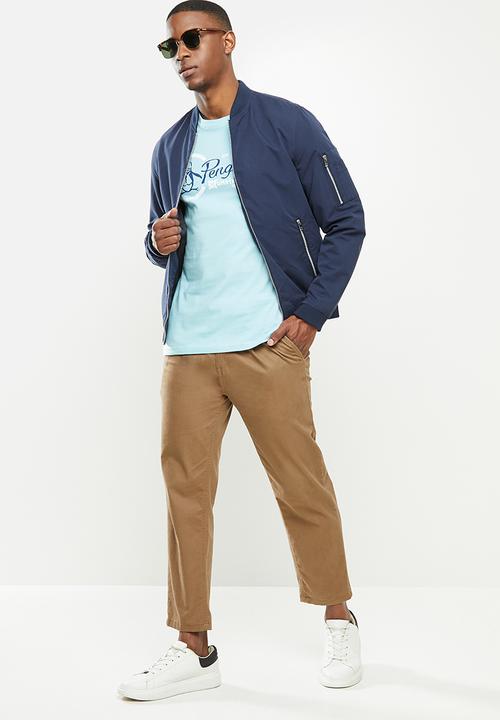 Original Penguin - Combo logo tee - blue