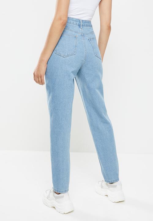 Missguided - Mid wash riot jeans co ord - blue