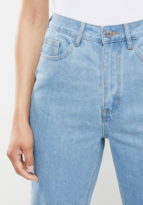 Missguided - Mid wash riot jeans co ord - blue