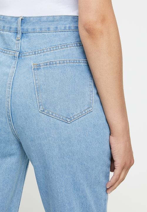 Missguided - Mid wash riot jeans co ord - blue
