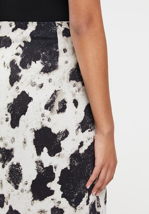 Glamorous - Midi wrap skirt - stone & black