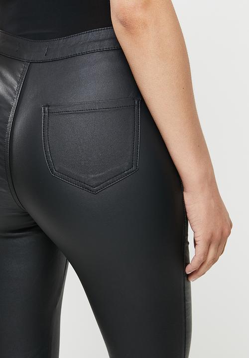Missguided - Vice high waisted coated skinny jeans - black