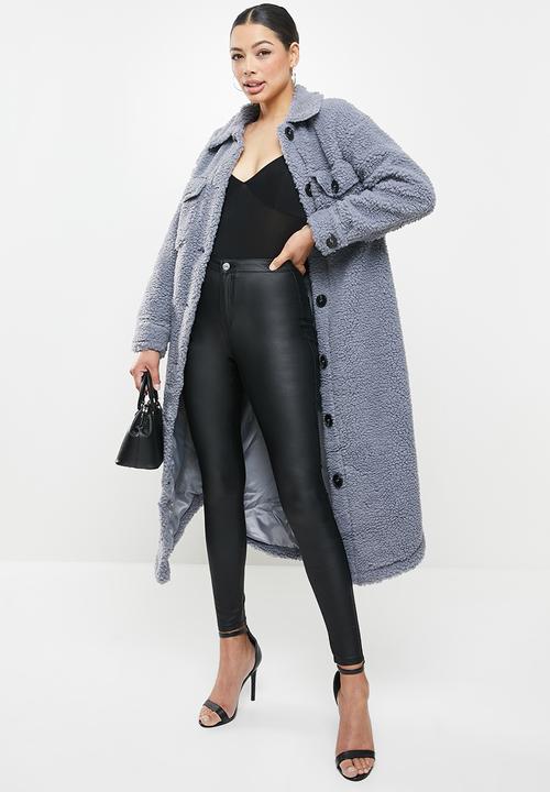 Missguided - Vice high waisted coated skinny jeans - black
