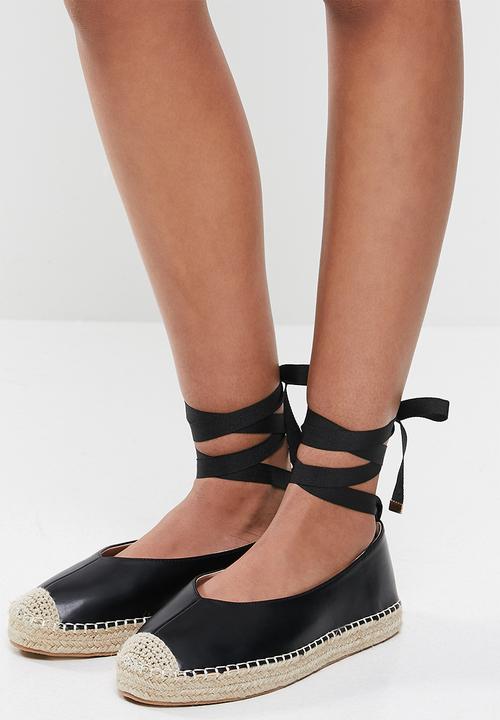 Glamorous - Wide fit espadrille - black