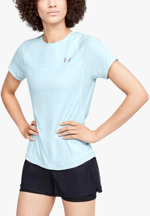 Under Armour - Qualifier iso-chill embossed short sleeve top - blue