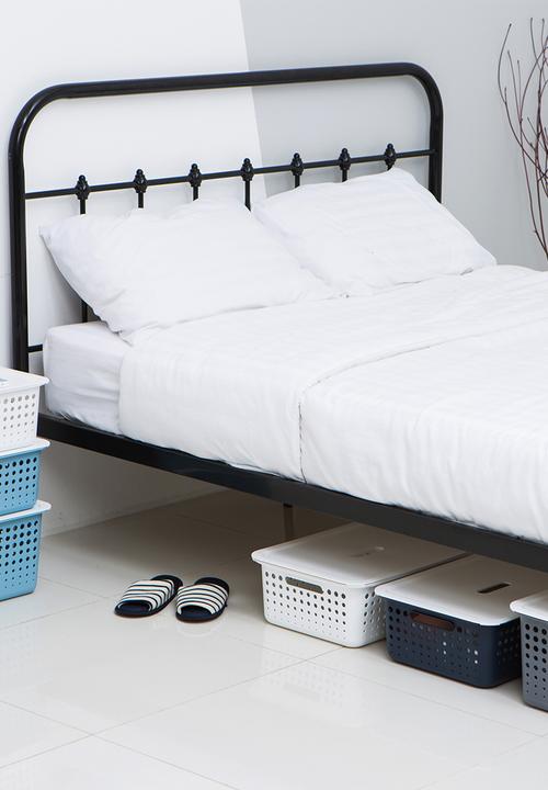 Litem - Set of 2 myroom i basket with lid large - blue