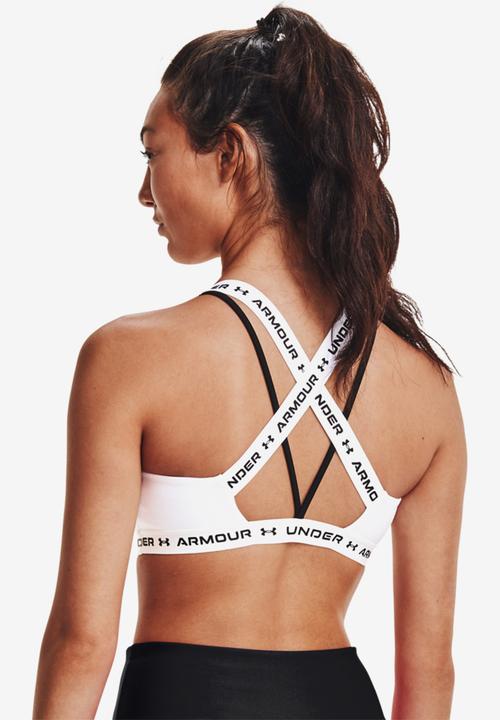 Under Armour - Crossback low impact bra - white