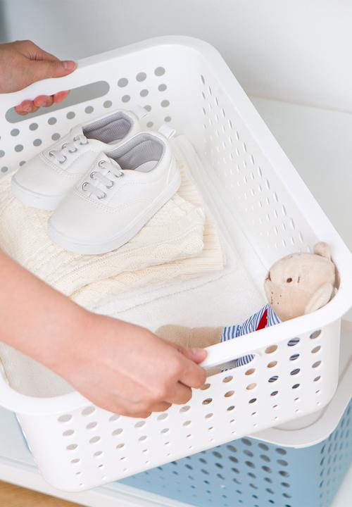 Litem - Set of 2 myroom i basket with lid small - white