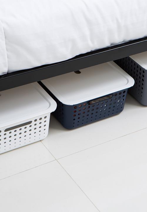 Litem - Set of 2 myroom i basket with lid small - white